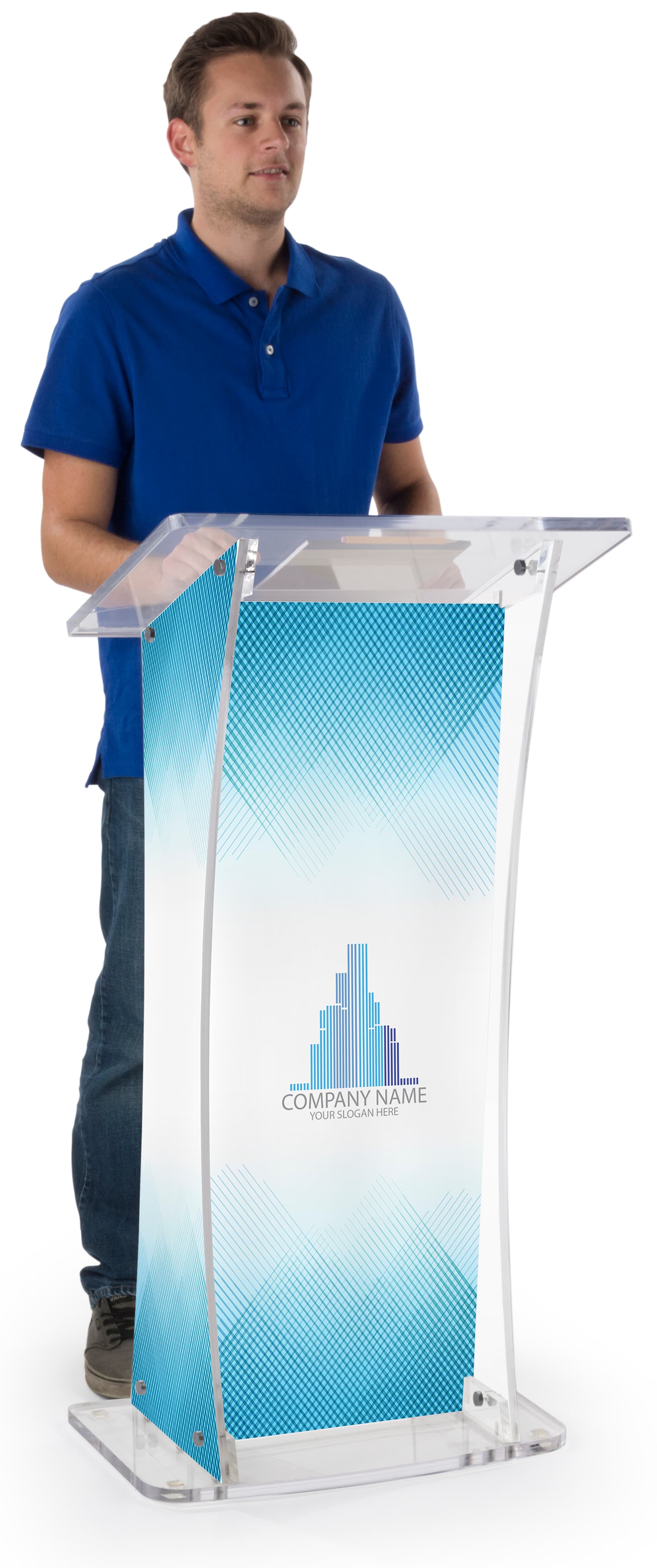 Non-Glare Lectern with Custom Design, Easy Assembly