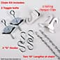 Sign Hanging Hardware with (2) Chains, Bolts, Hooks and Clips for Ceiling