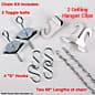 Sign Hanging Hardware with (2) Chains, Bolts, Hooks and Clips for Ceiling