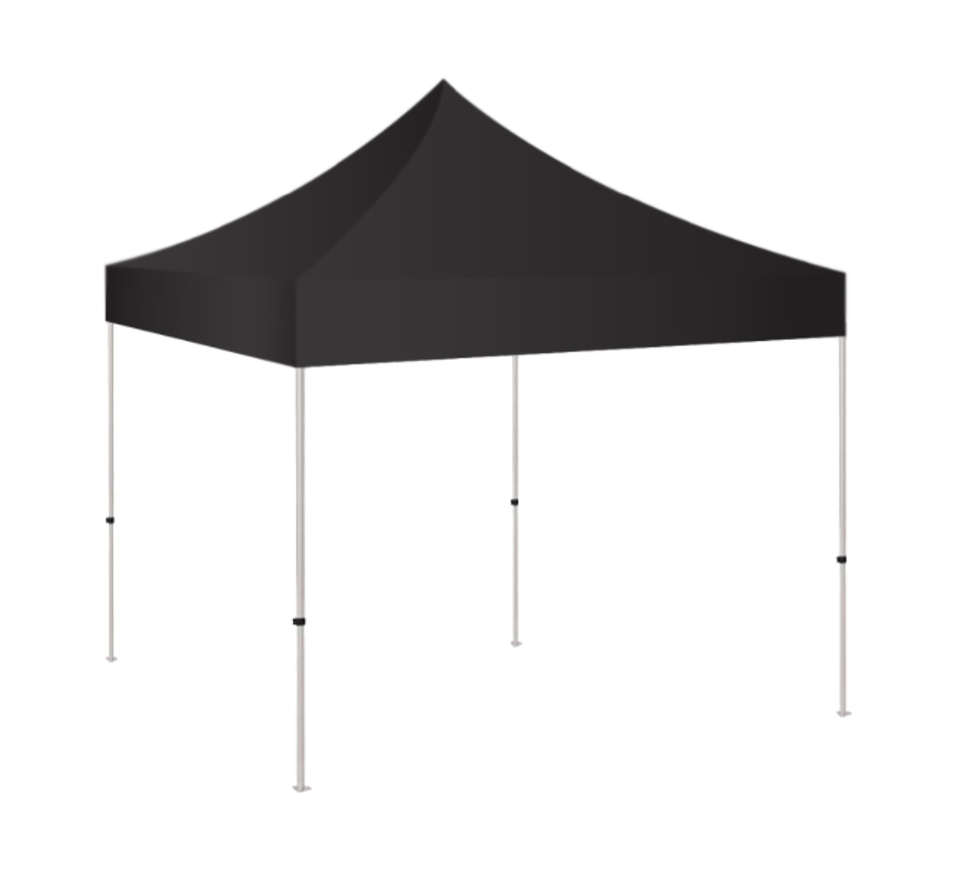 5x5 pop up canopy with black polyester tent topper