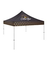 10 x 10 customized canopy for pop up tent with printing on all sides