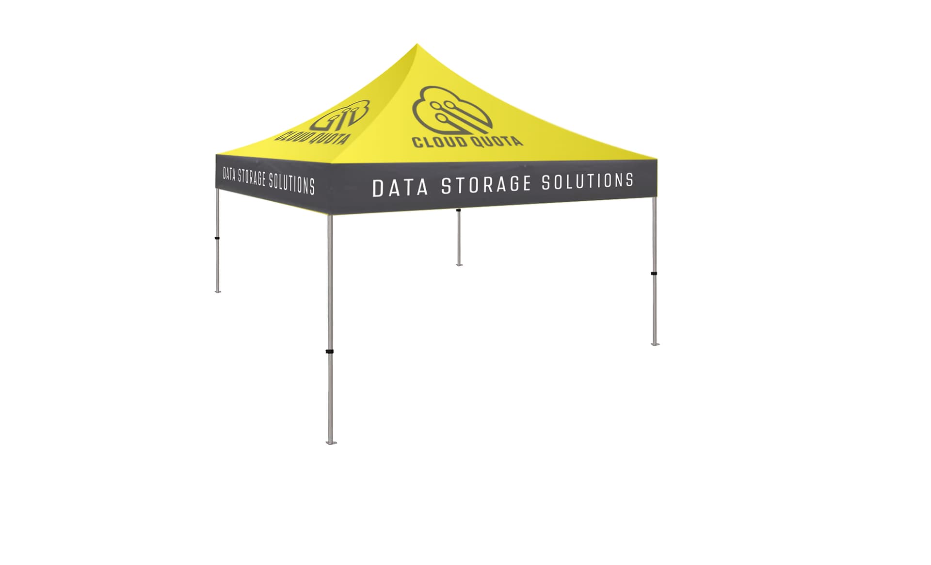 10 x 10 custom event tent with transport bag with wheels for transport