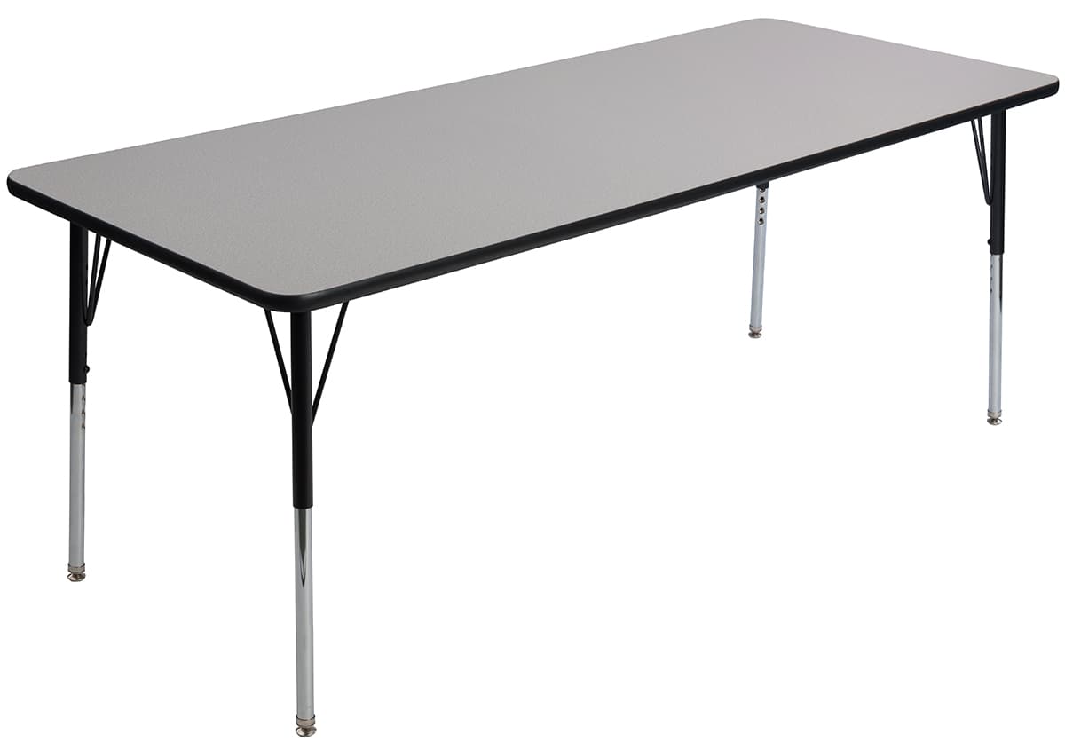 Height Adjustable Rectangular School Table