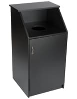 Black Waste Receptacle Enclosure w/ Handle