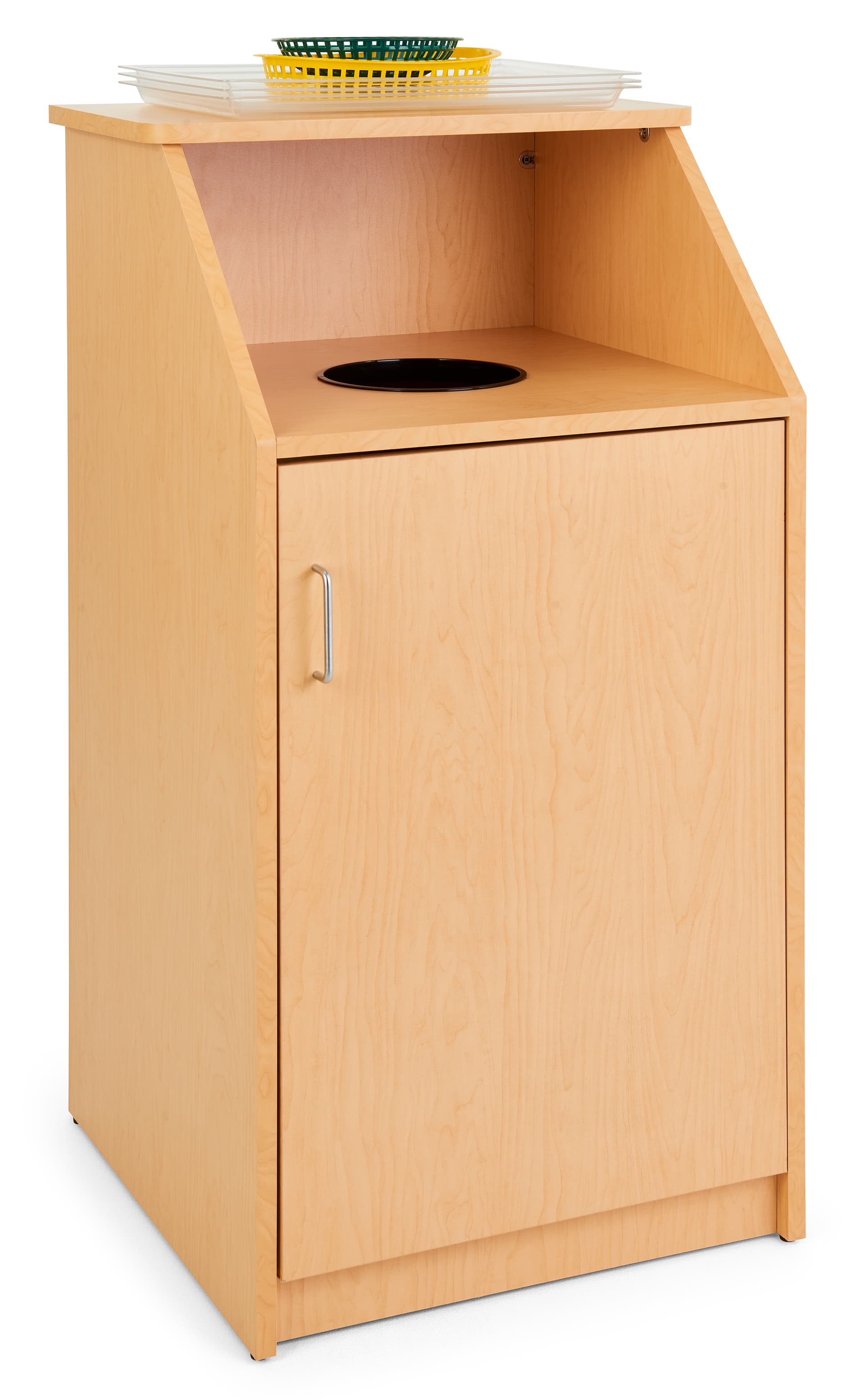 Top-Loading Restaurant Receptacle, Hinged Door