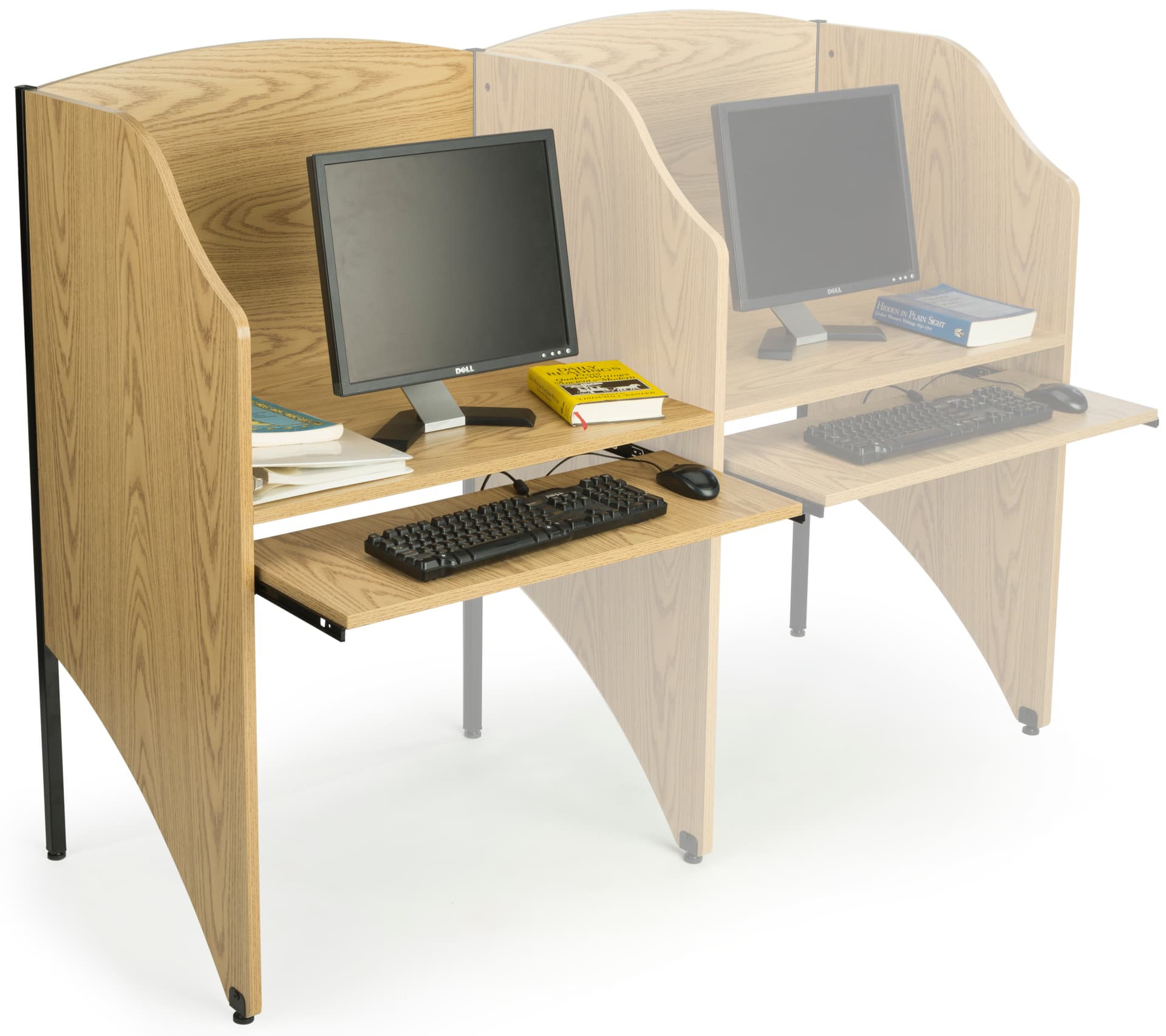 Library Study Carrel | 32”W x 48”H Extension Unit | Displays2Go