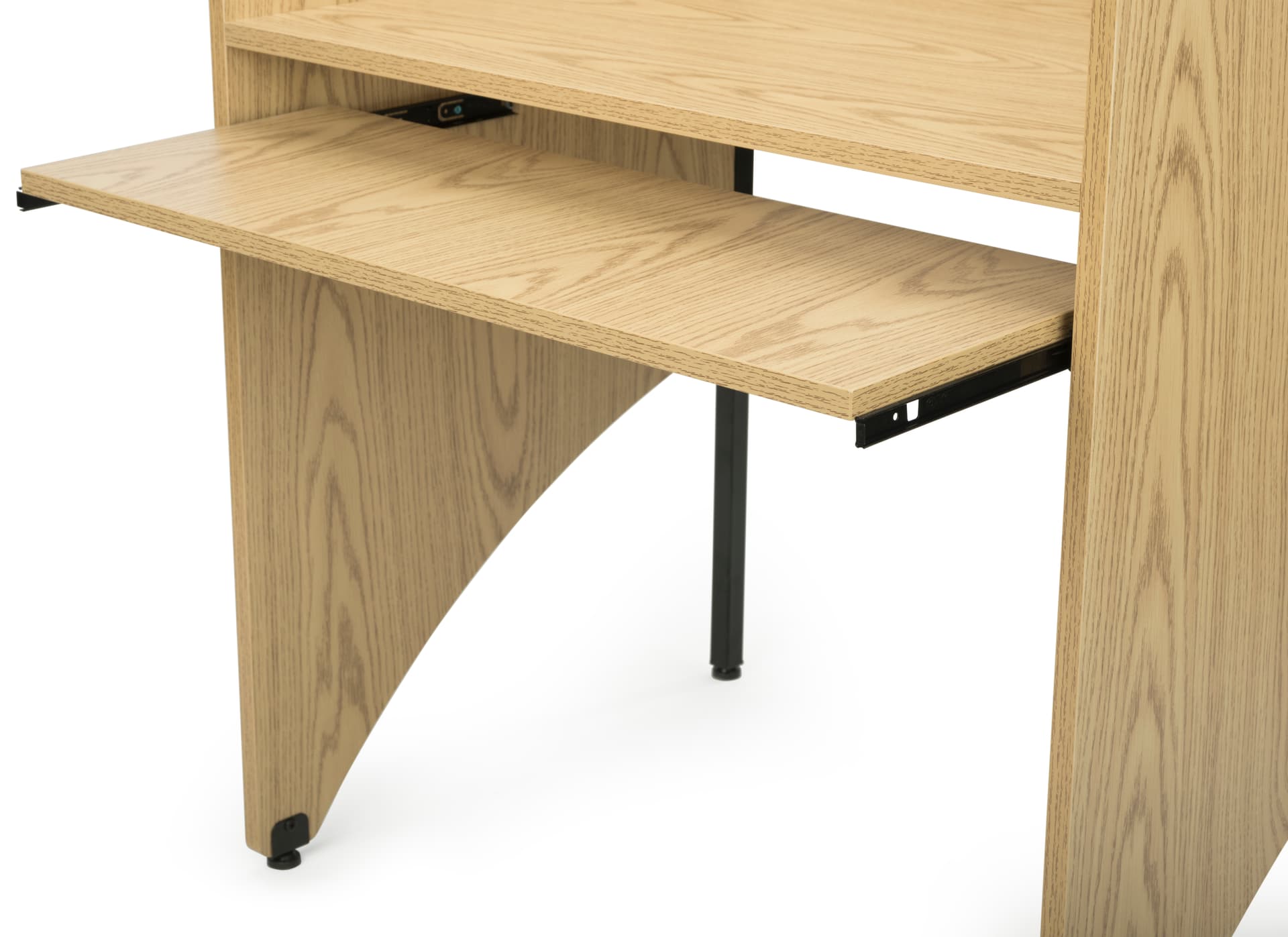 Carrel Table | Oak Finish with Matching Edge Banding | Displays2Go