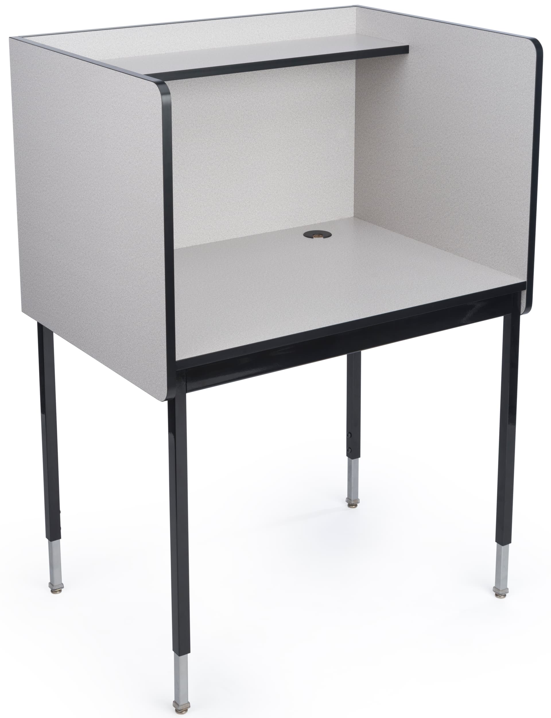 Front View of Work Carrel