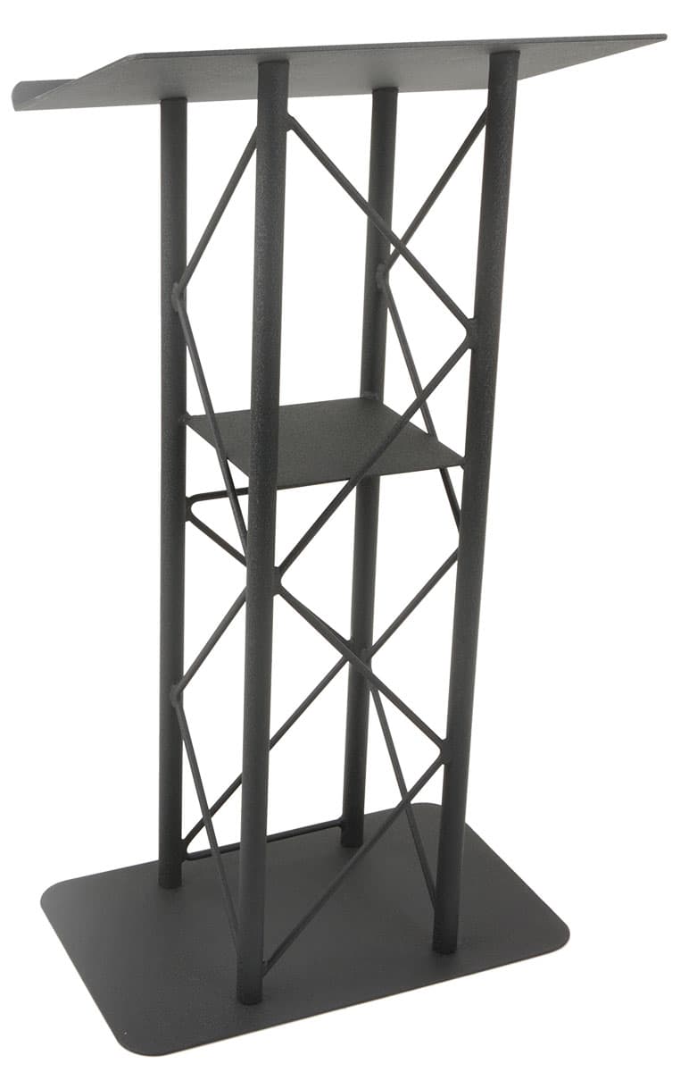 Open Front Black Steel Podium 