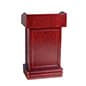 Podium for Floor, High Desktop Sides, Sliding Drawer, MDF - Cherry