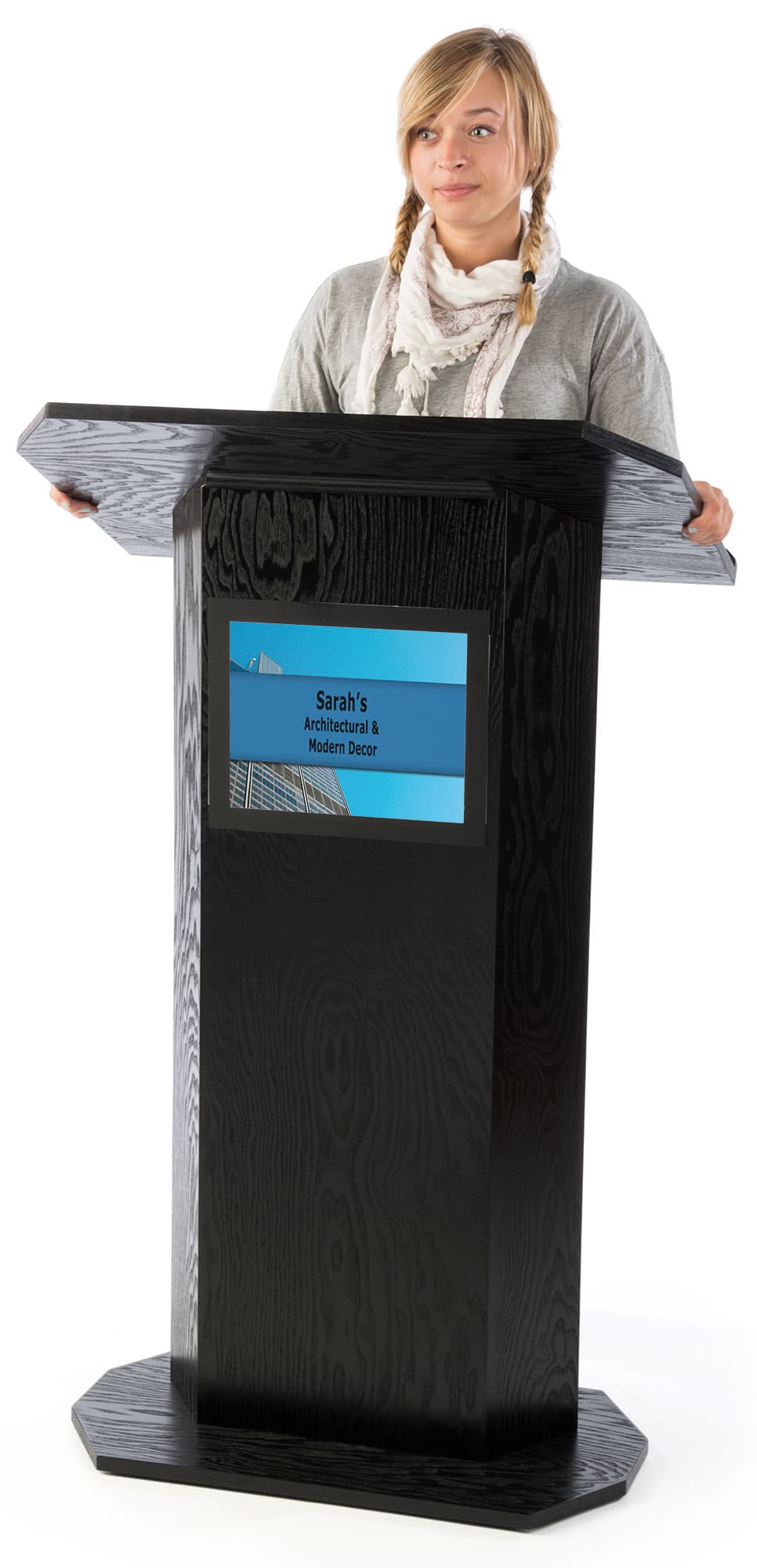 Podium and Sign Holder Scale Shot