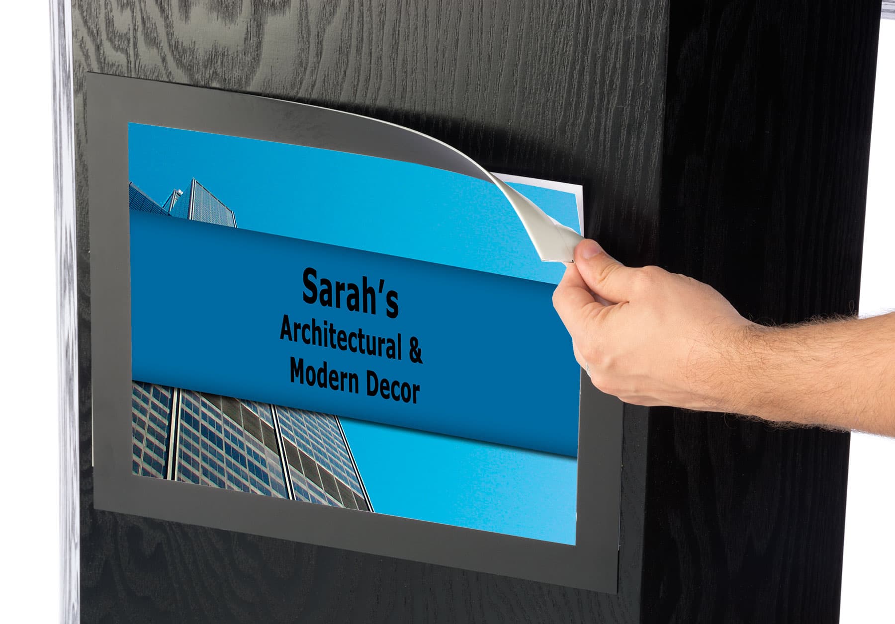 Propped Podium and Sign Holder
