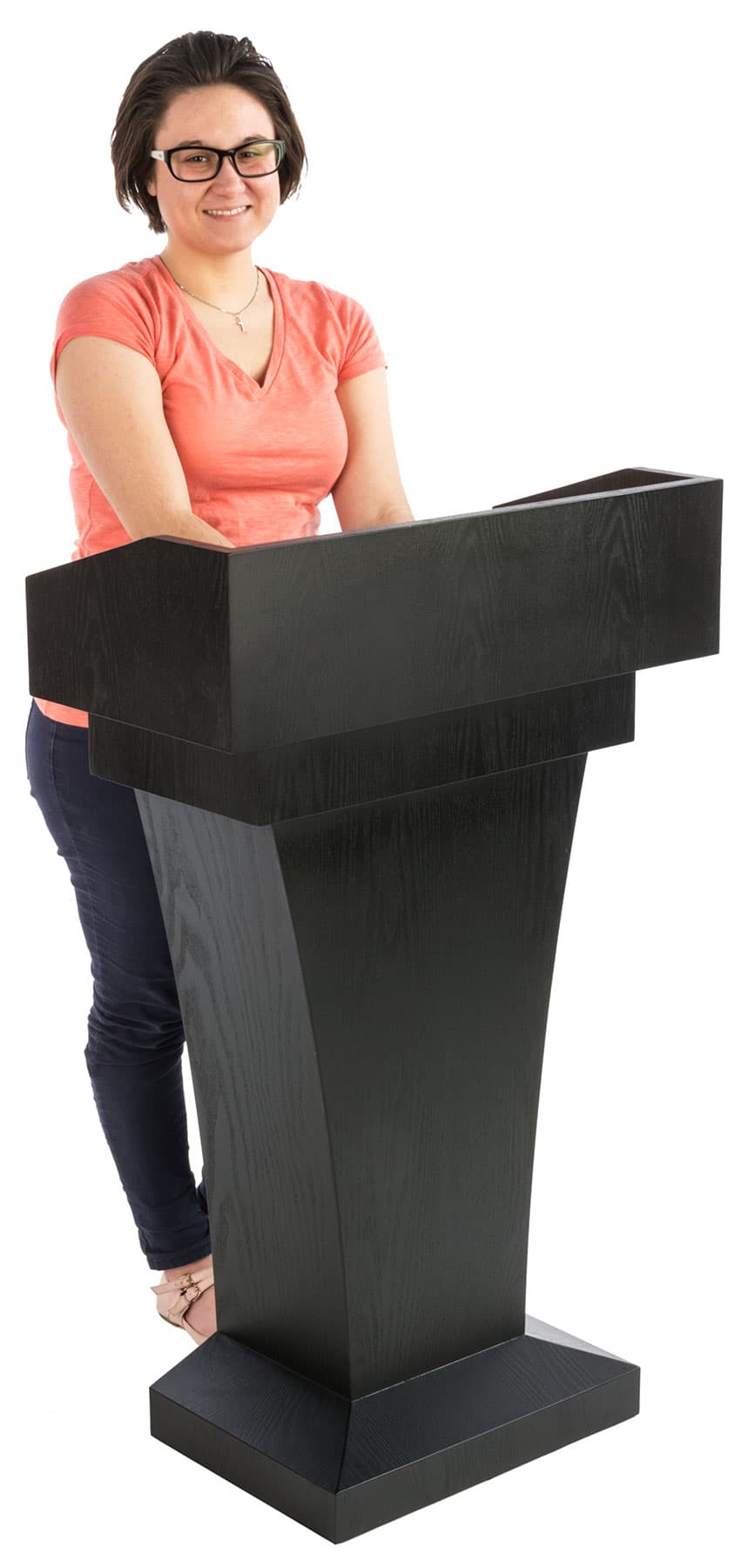 Restaurant Entrance Podium has a Semi-Enclosed Top