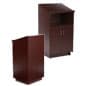 Hostess Station with Locking Storage Cabinet, 1 Shelf, Reading Surface