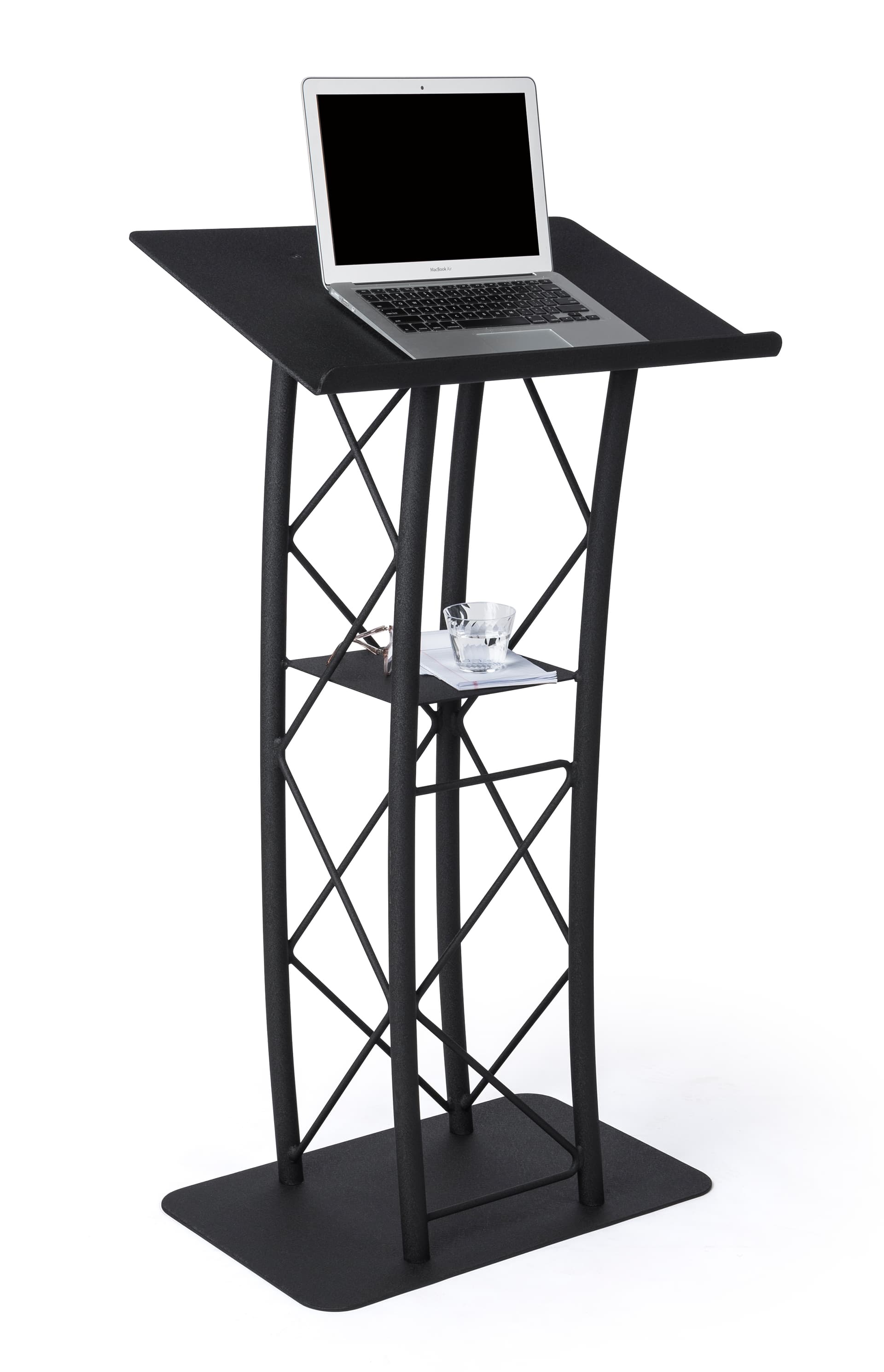 Podium with metal base
