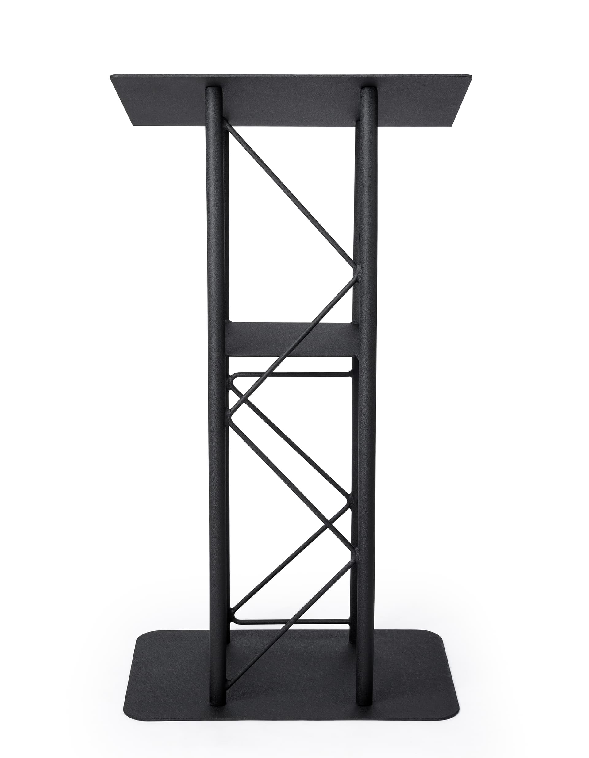Podium with modern truss construction