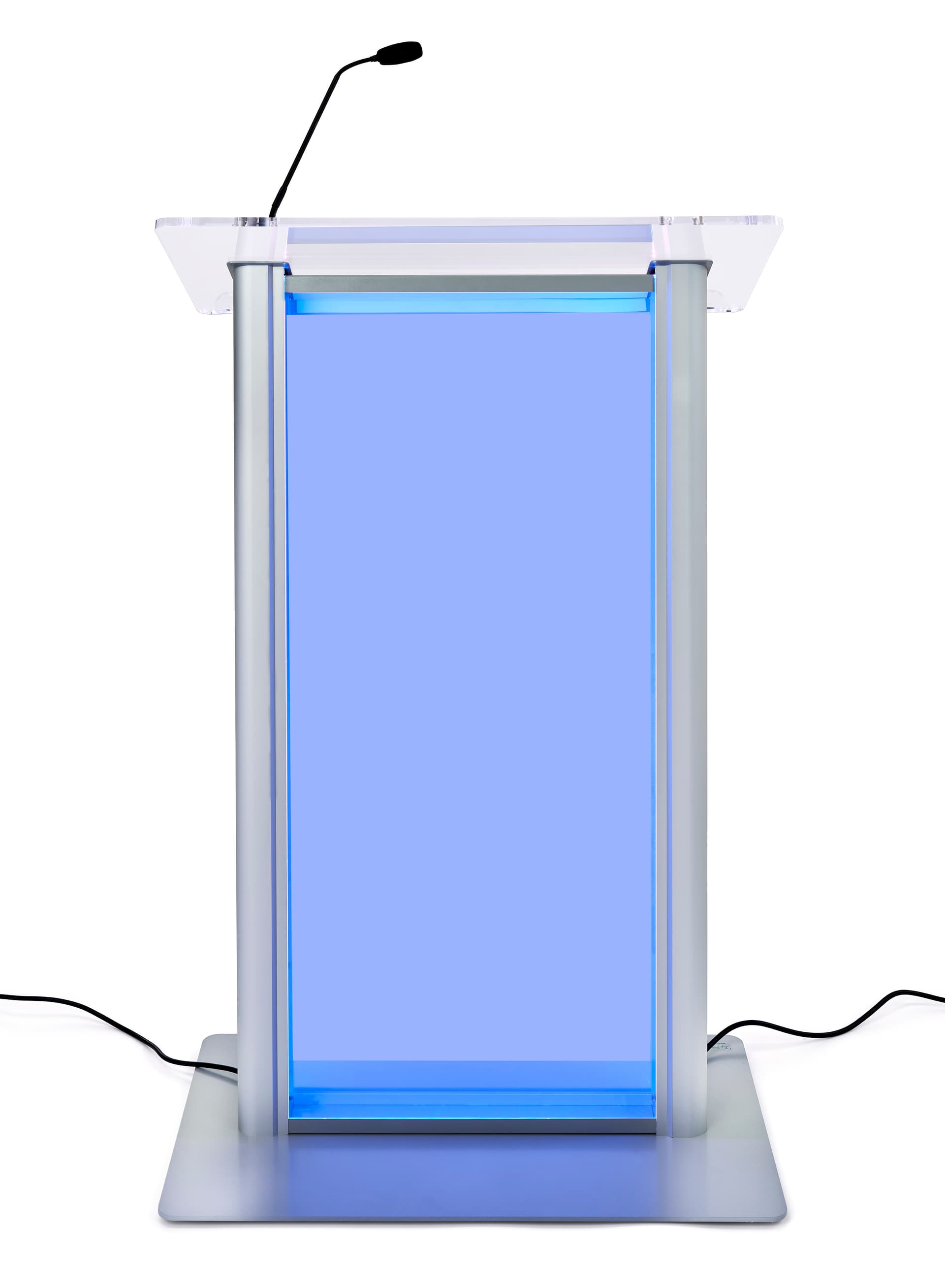Illuminated Frosted Acrylic Lectern | Includes Remote Control | Displays2Go