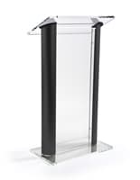 Black podium lectern made with recycled acrylic