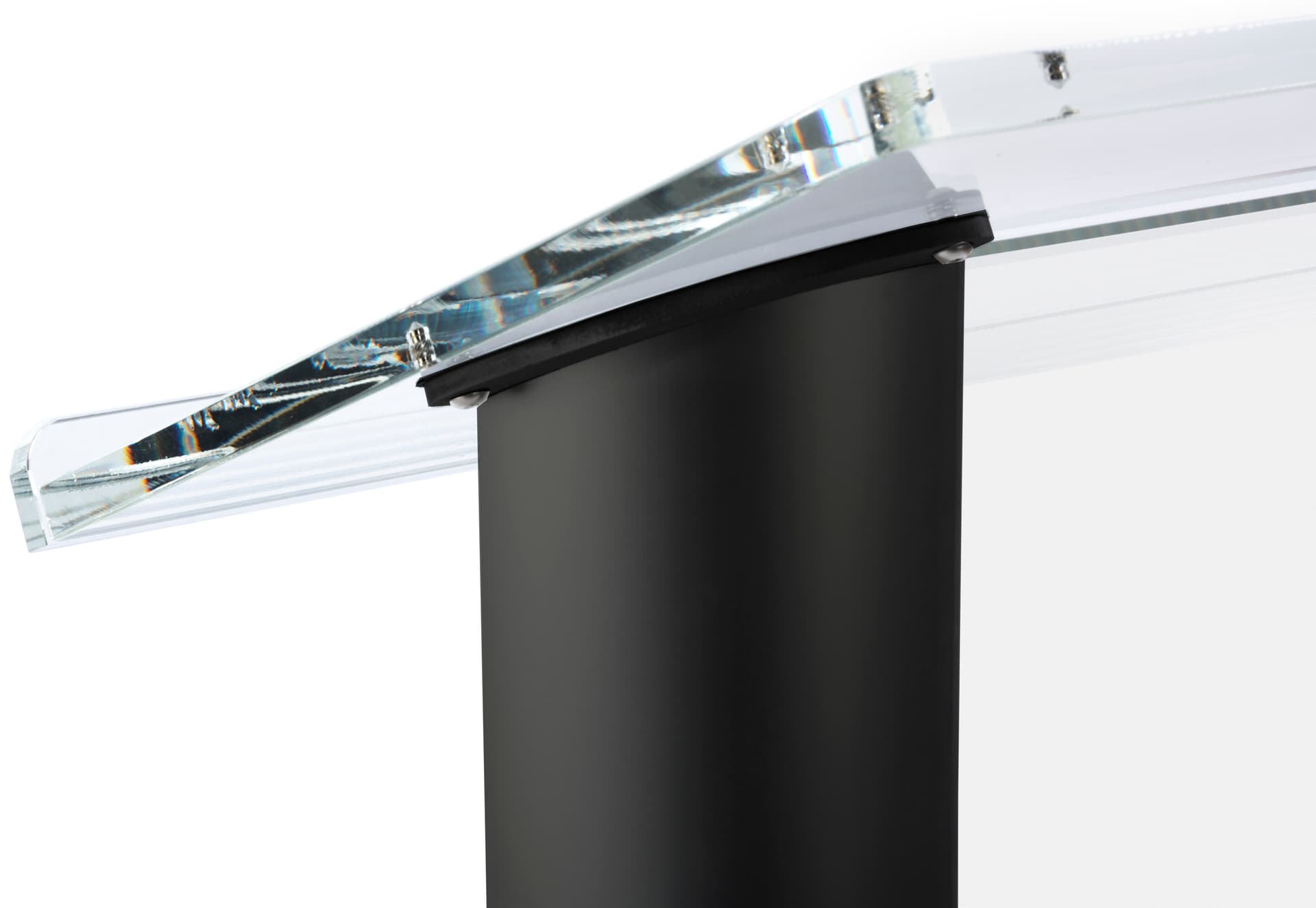 Clear & Black Podium with .25" Acrylic Thickness