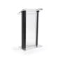 Recycled Acrylic Podium with Clear Surface and Aluminum Sides
