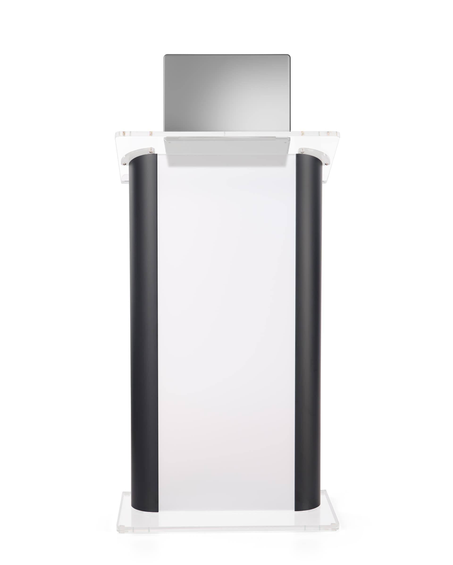 Acrylic and black podium with sustainable build