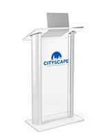 Custom pulpit is 48" tall
