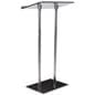 Acrylic Podium with Steel Poles, Smoked Gray Top Surface - Black