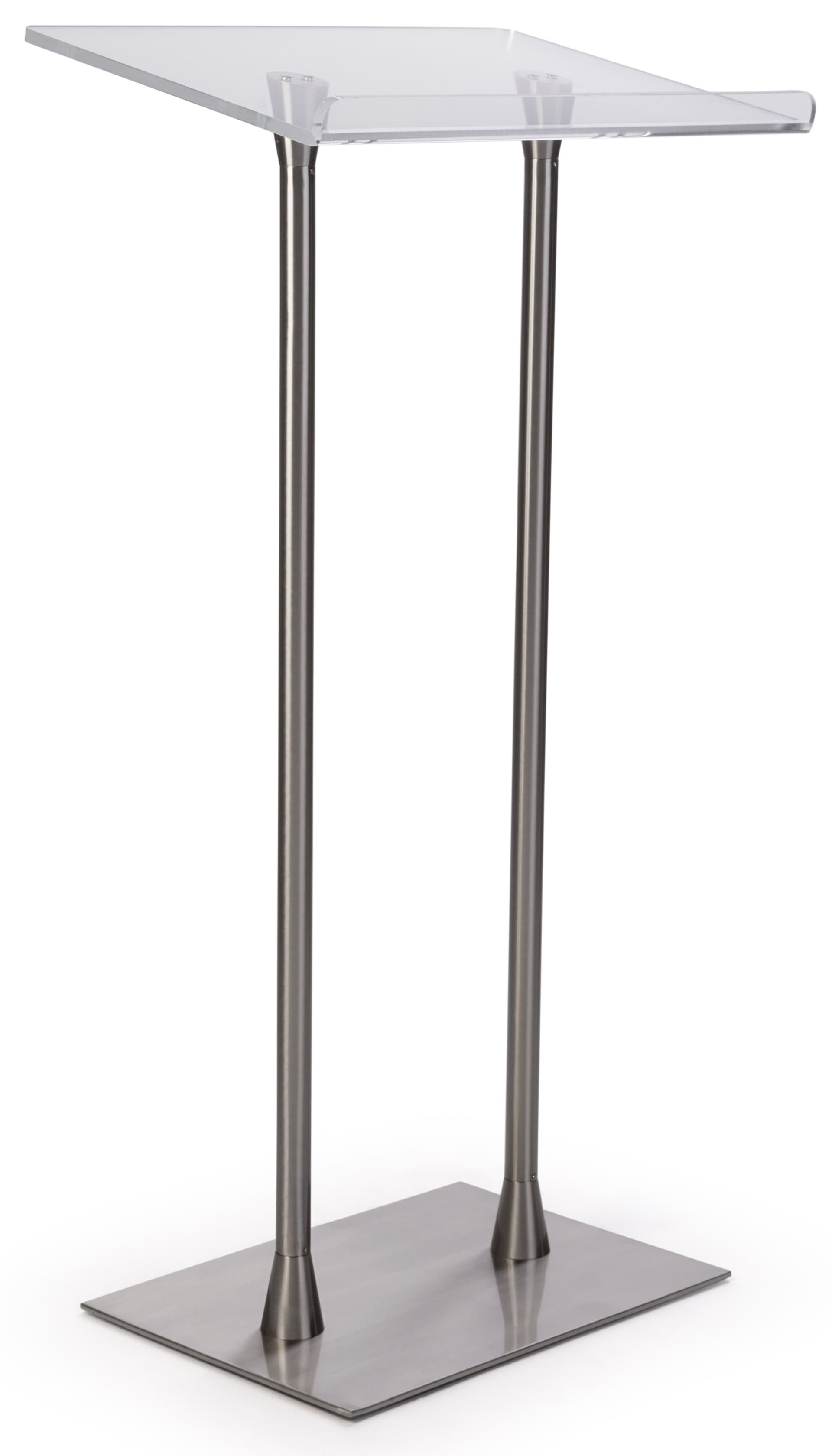 Modern Speech Stand | Clear Acrylic Reading Surface | Displays2Go