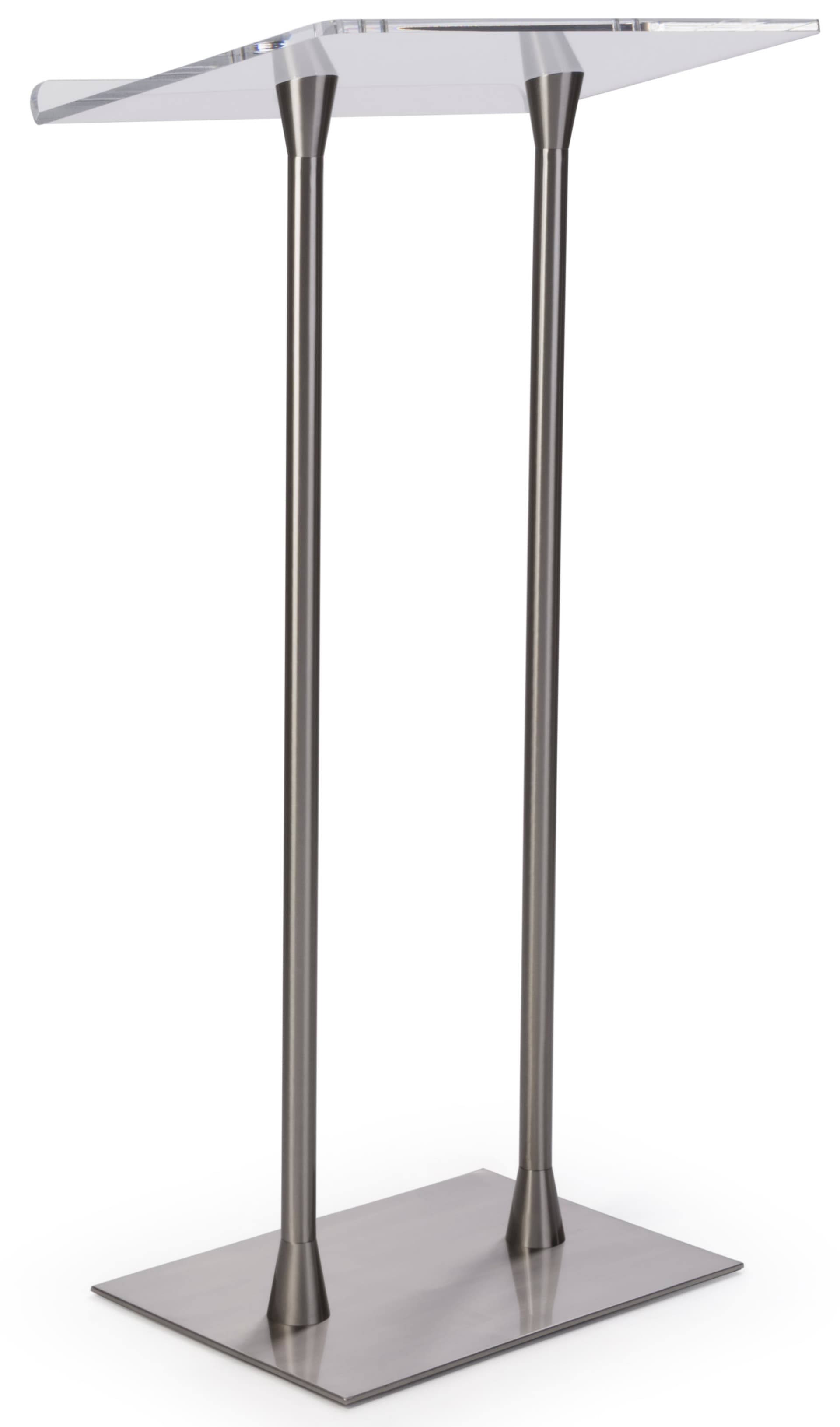 Modern Speech Stand | Clear Acrylic Reading Surface | Displays2Go