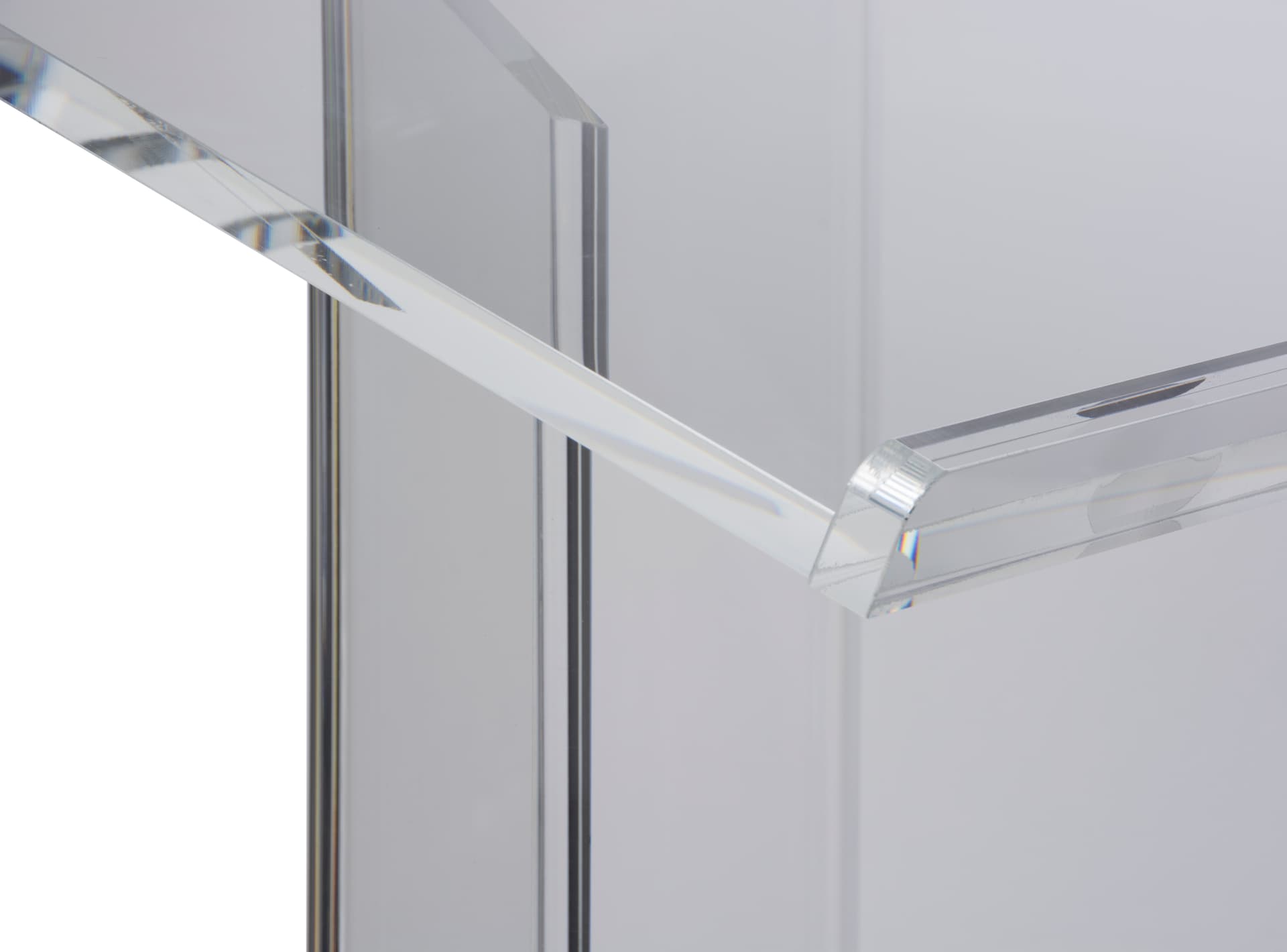 Large Top "CV" Acrylic Podium Ships Assembled