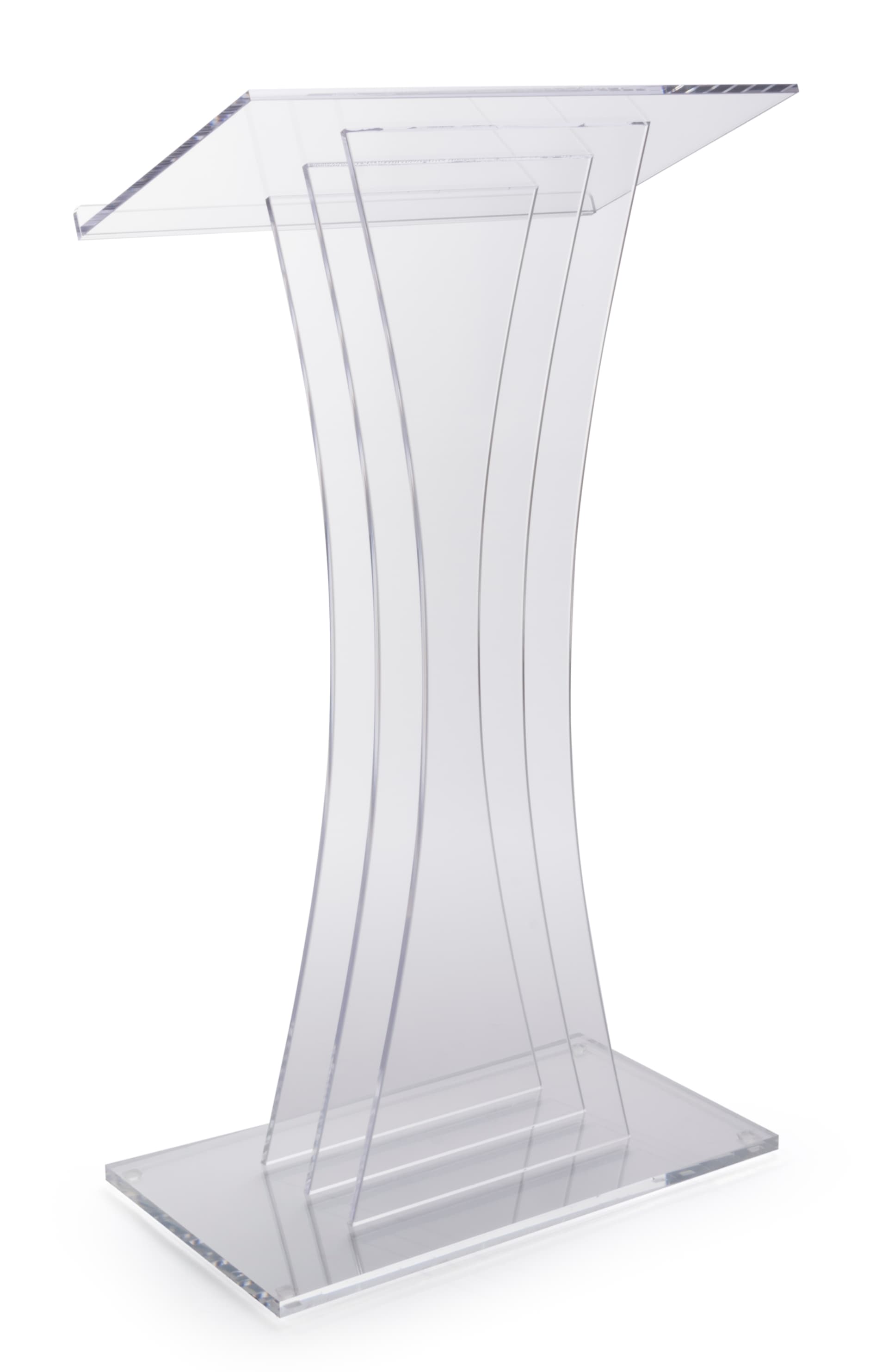 Clear Acrylic Lectern with Sleek Panels