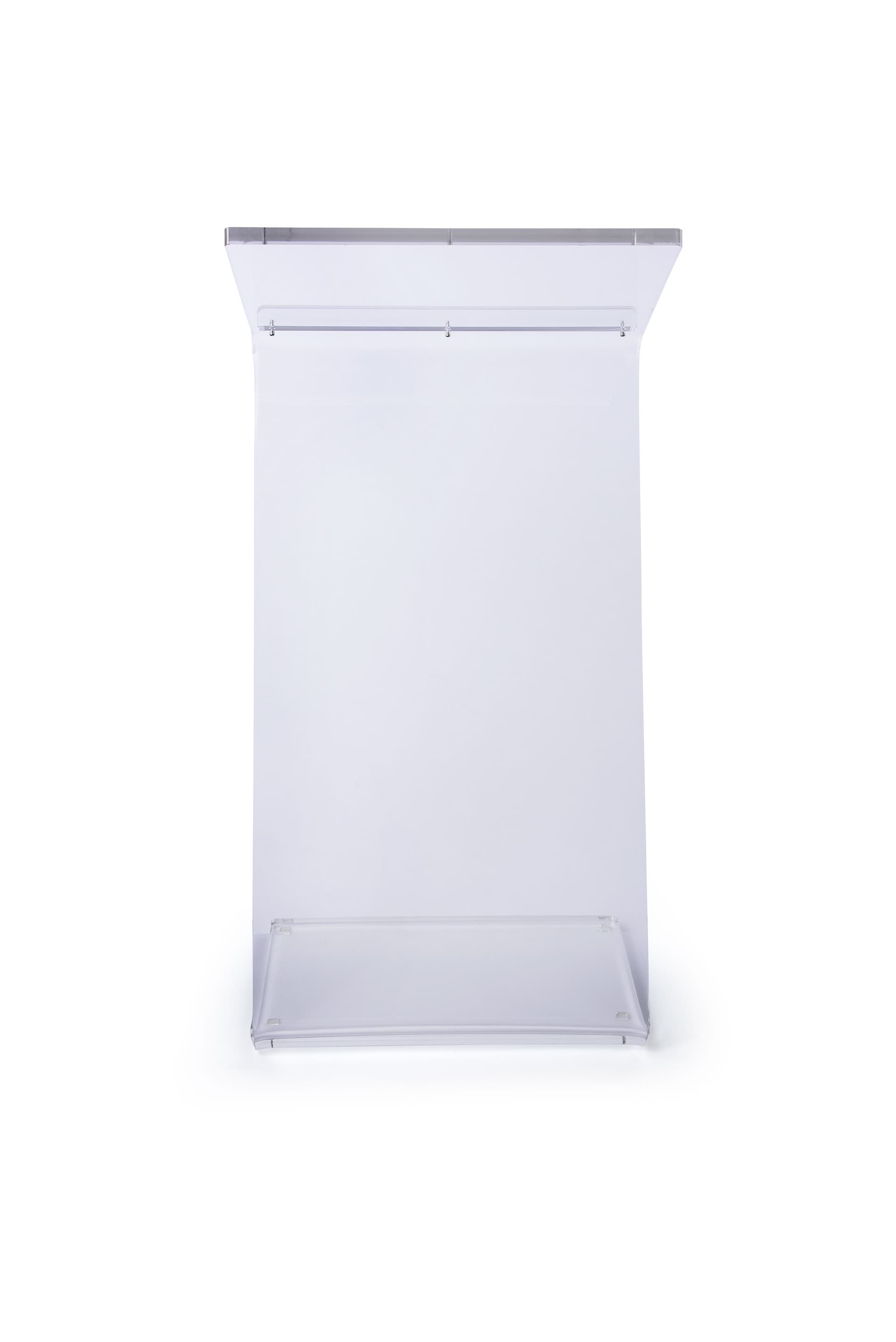 Clear acrylic Z shape podium with no assembly required 