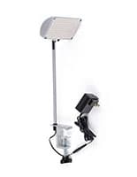 Silver clamp on LED spotlight