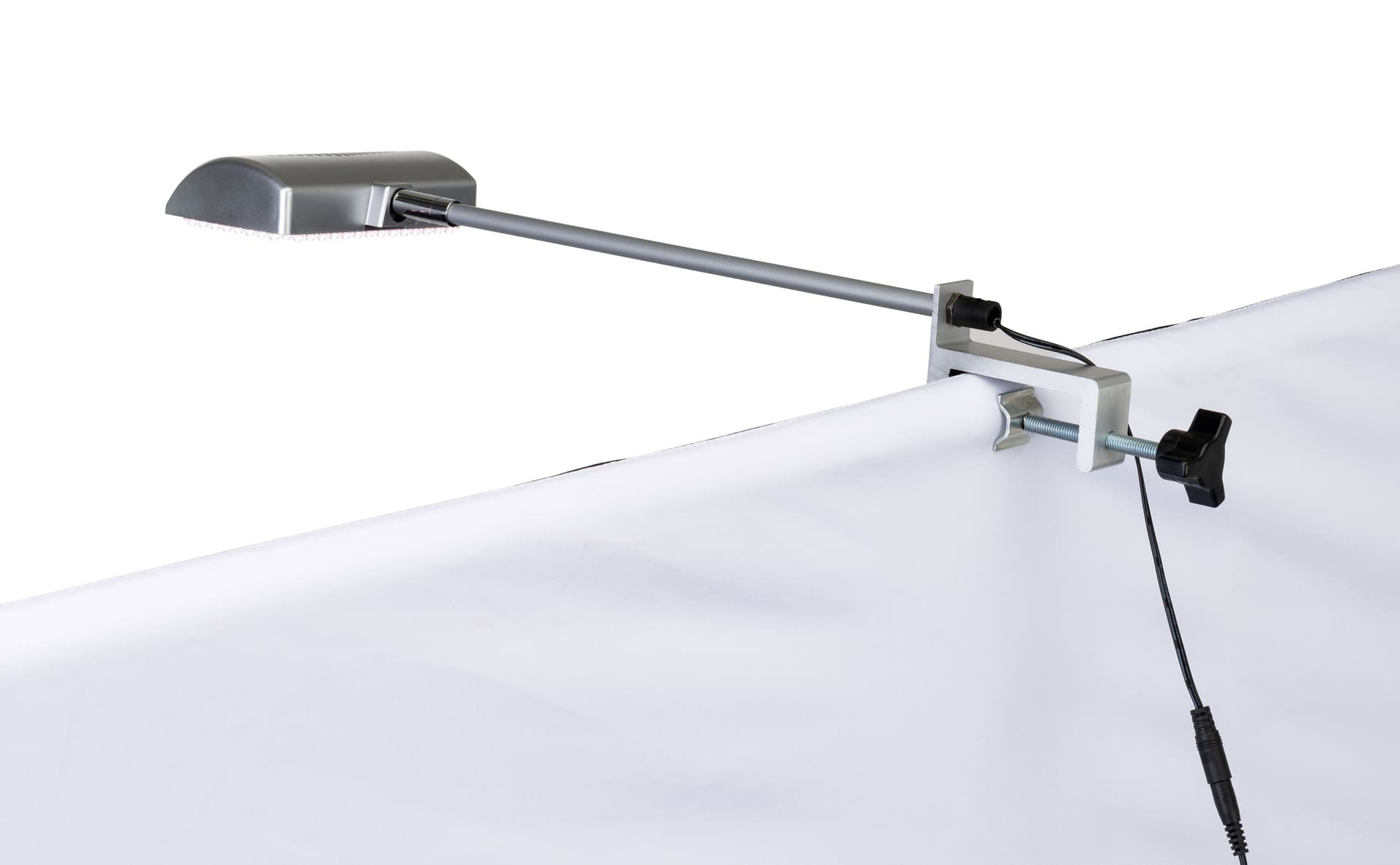 Lightweight, convenient and multipurpose clamp on LED spotlight