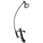 5 Watt LED Spotlight for Trade Show Use, Curved Stainless Steel Arm - Black