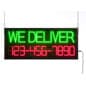 "WE DELIVER" LED Sign, Programmable Telephone Number - Green & Red