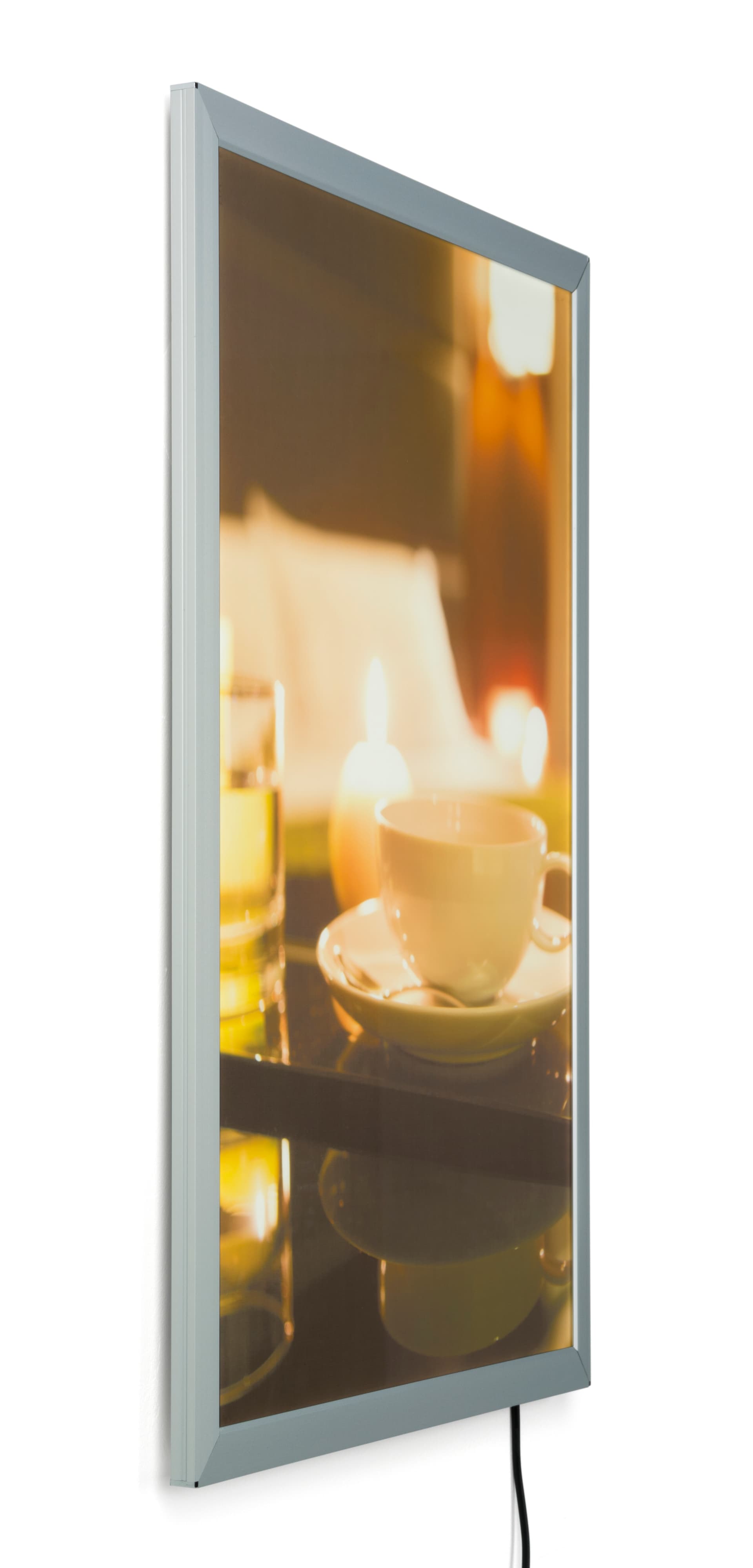 Silver 20 x 30 Light Box Frame for Wall Mounting