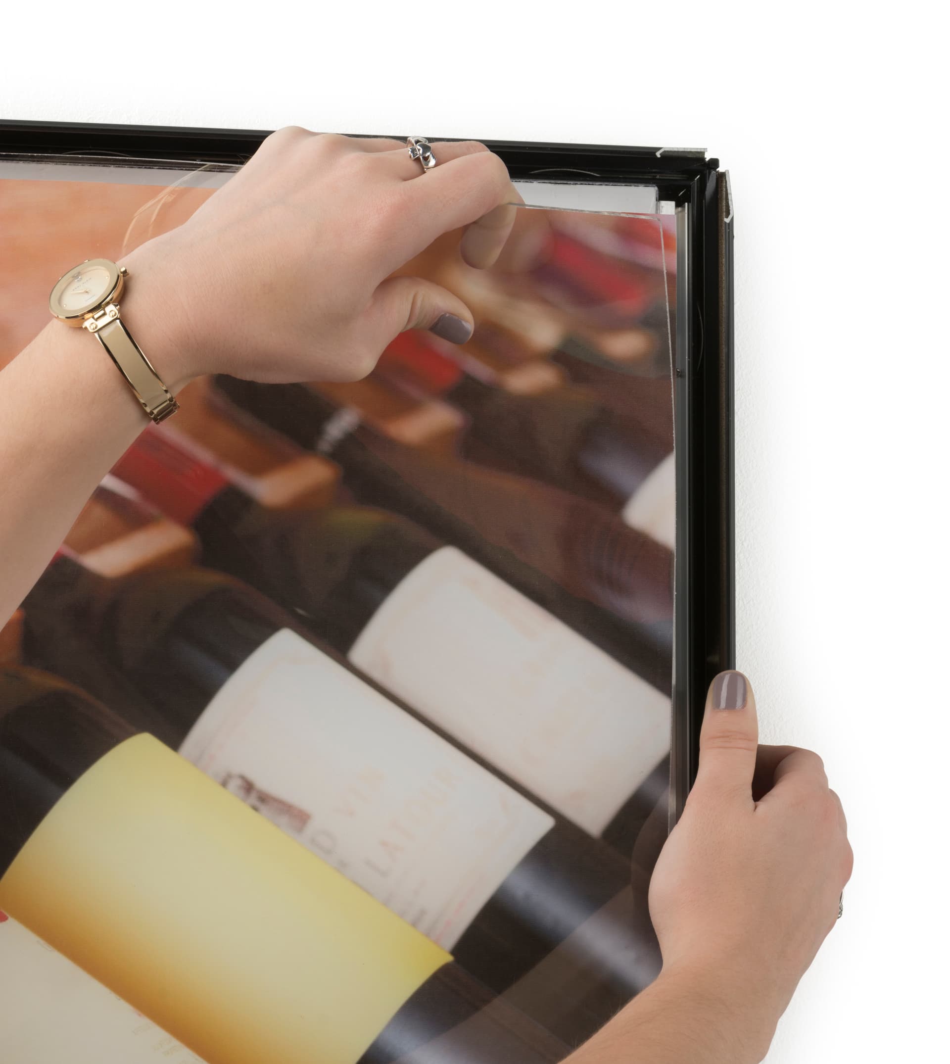 Black LED Movie Poster Case with Thin Profile
