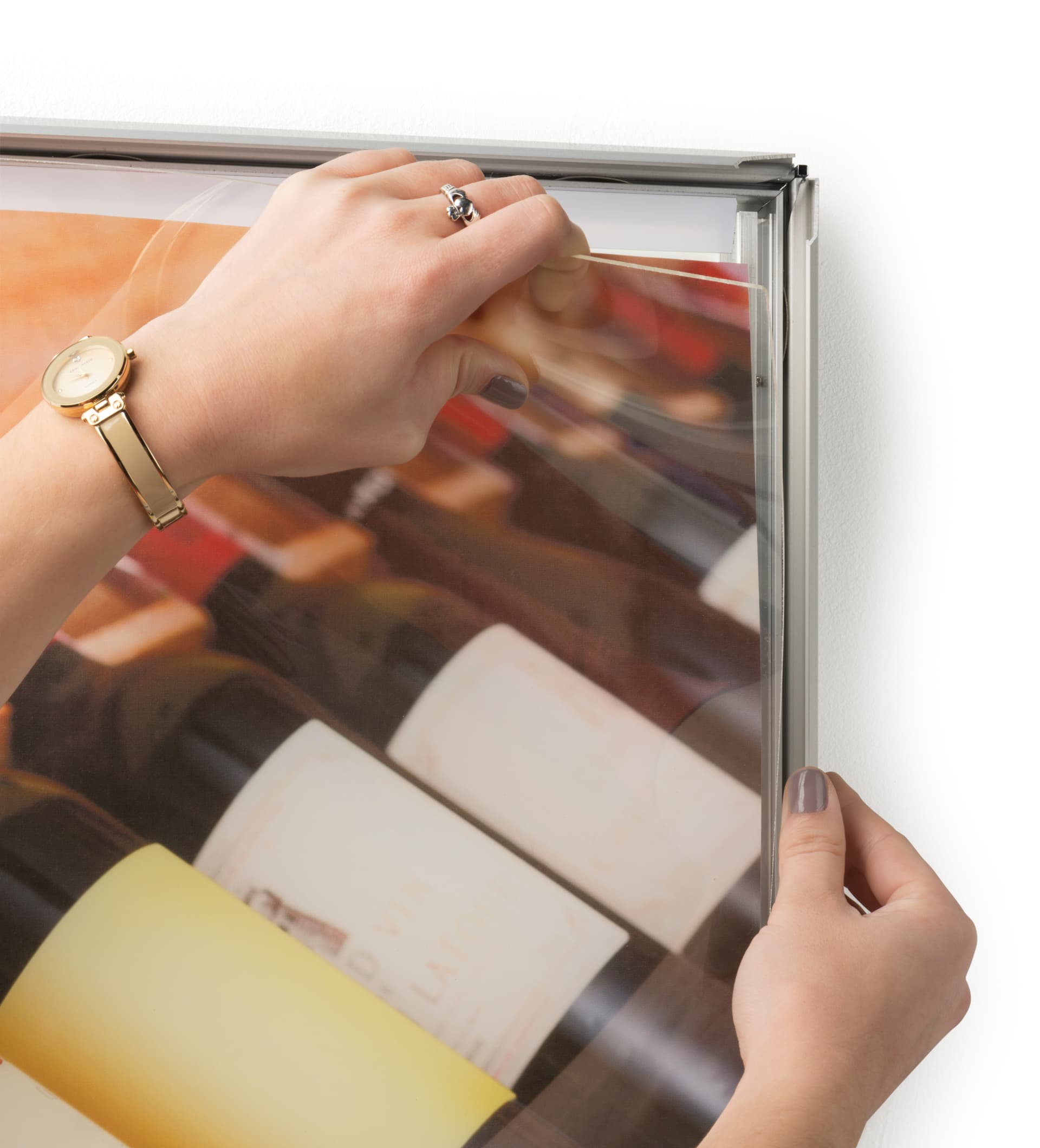 Silver 30 x 40 Lighted Frame with Light Guided Back Panel