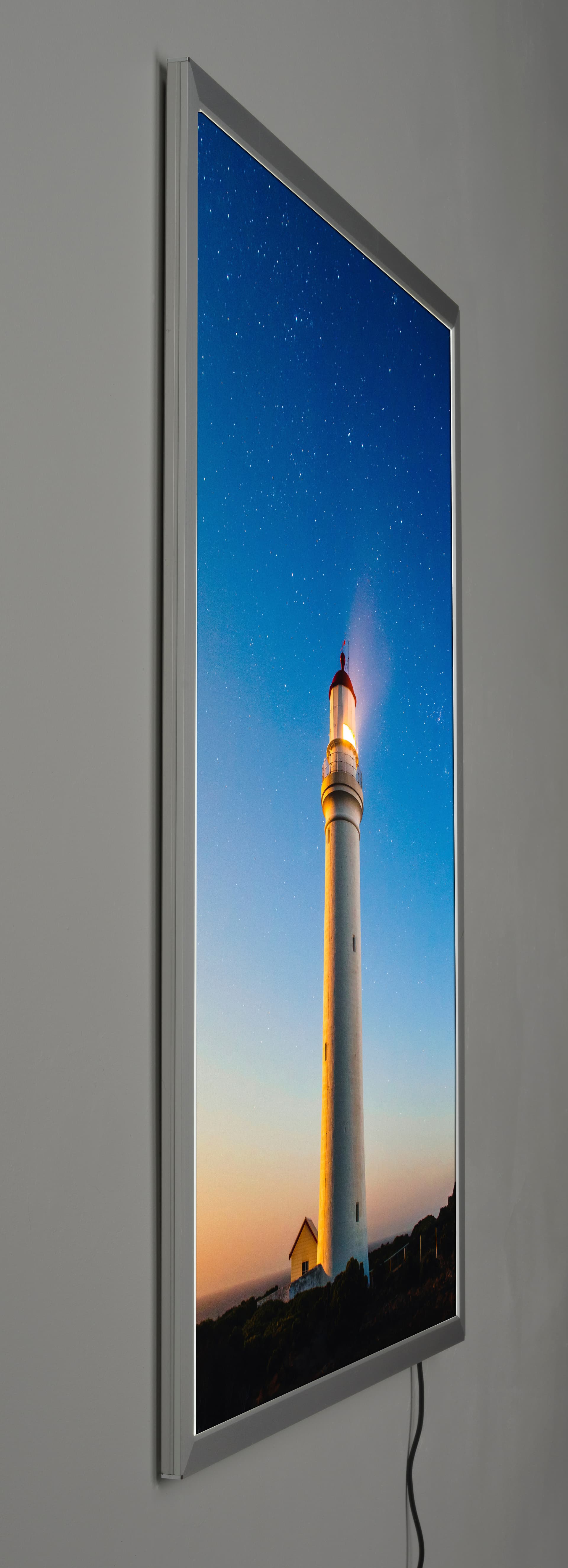 Attention Grabbing Silver 30 x 40 Lighted Frame