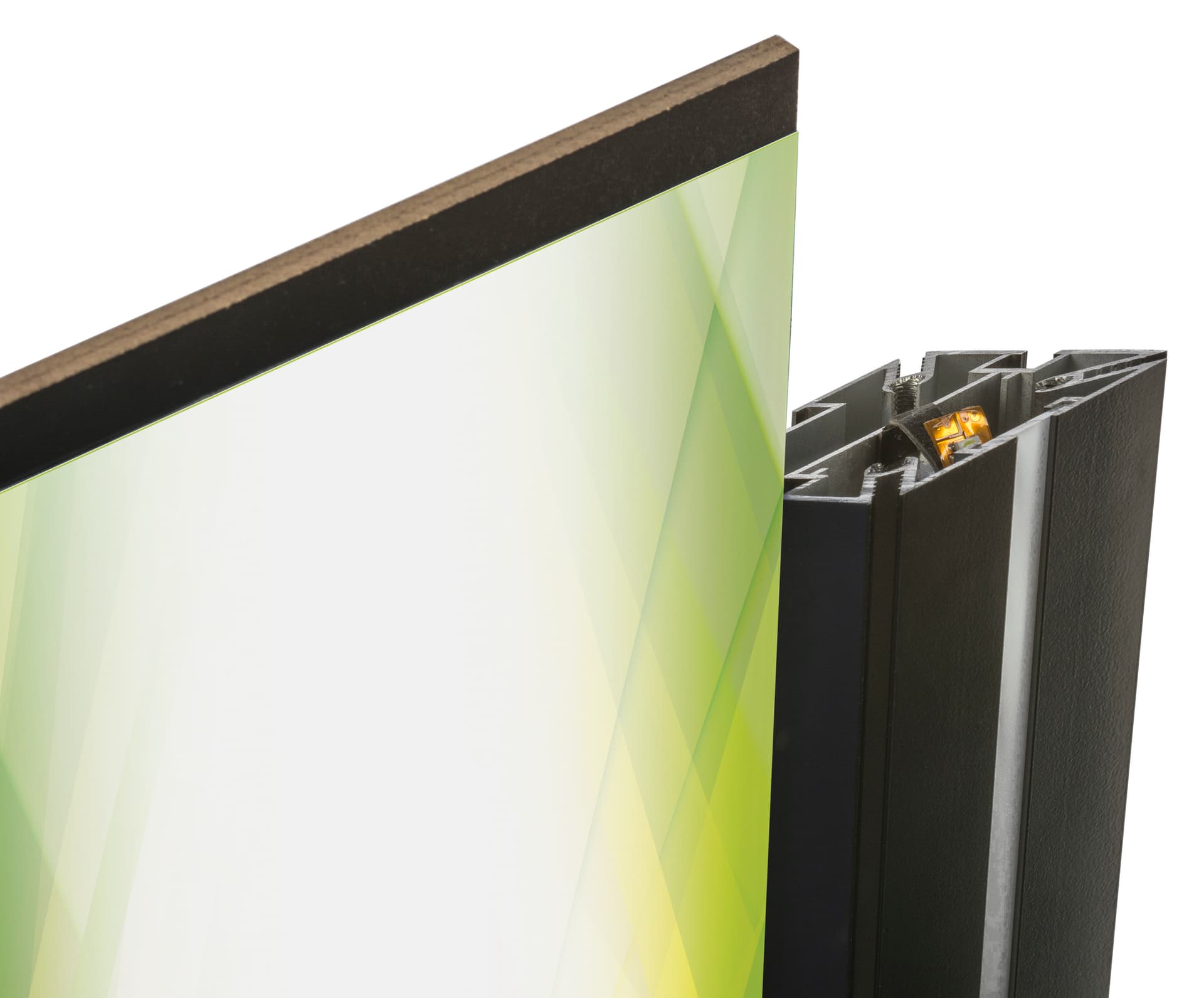 LED Podium with Graphic and Poster Backing