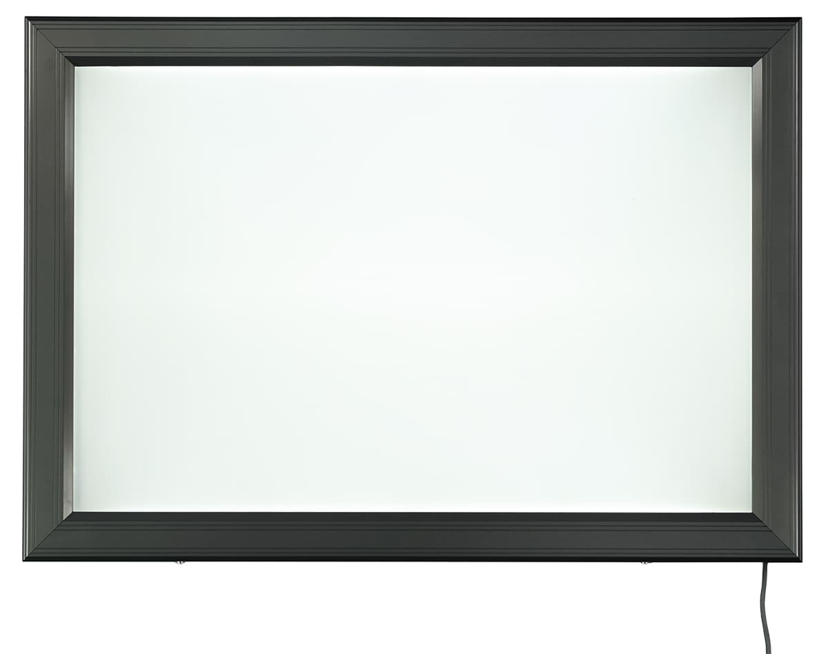 Wall-Mounted Black LED Backlit Frame