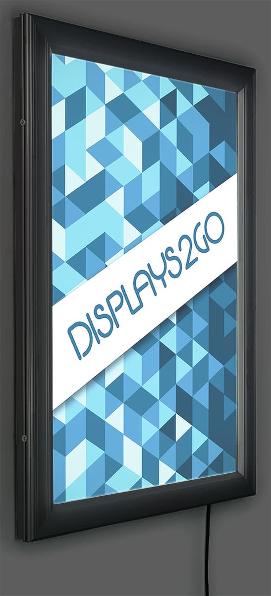 Black LED Backlit Frame with Illuminated Silkscreen Light Guide Panel
