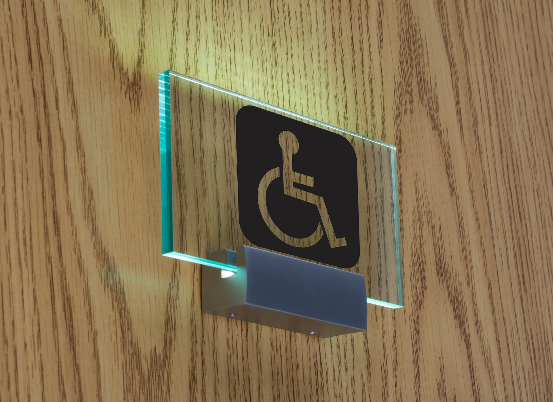 LED Office Door Sign with Green Edging