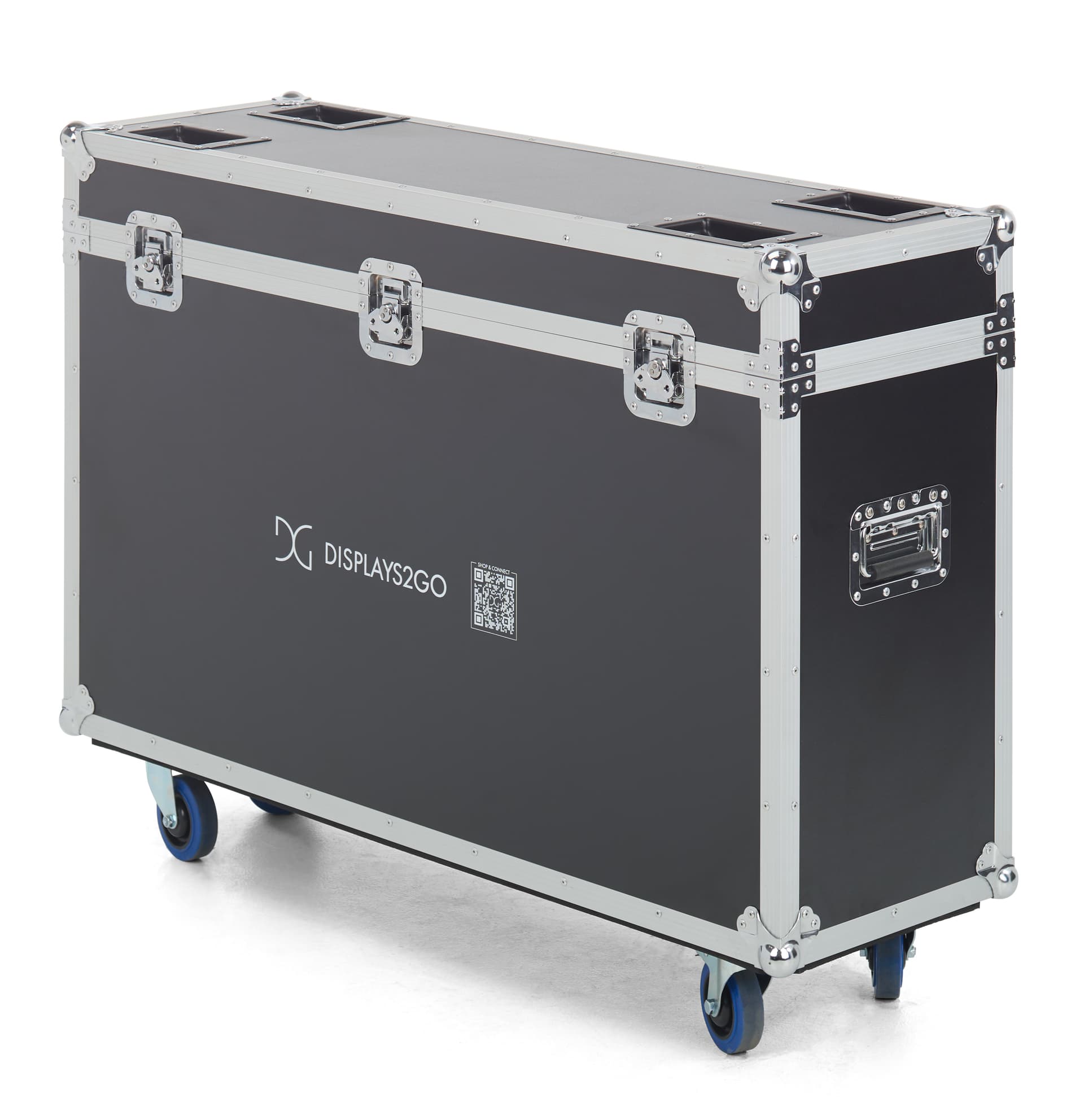 Digital advertising display with heavy duty storage case