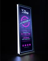 Backlit banner stand with UV printed graphics 