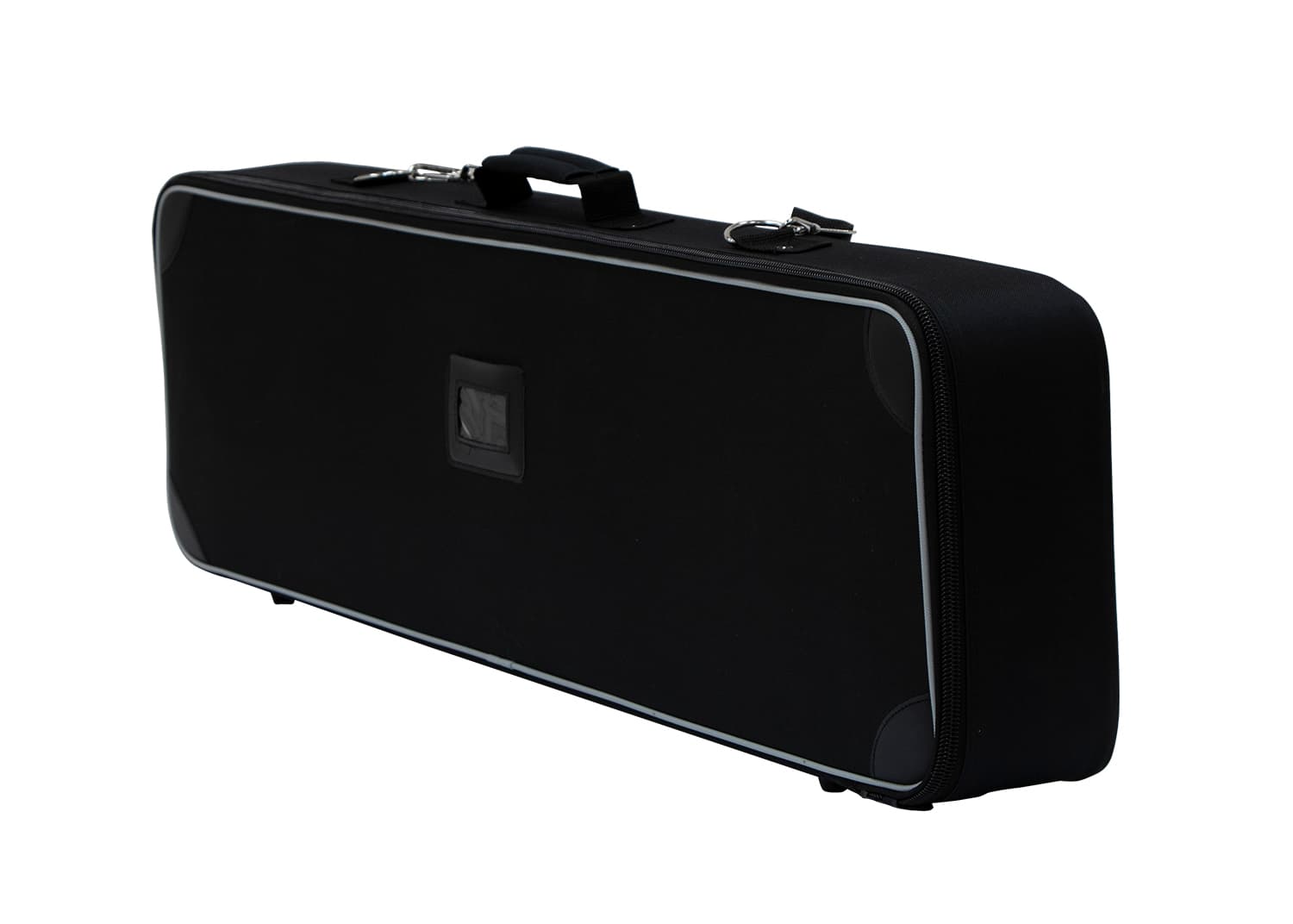 Backlit banner stand includes black polyester carrying bag