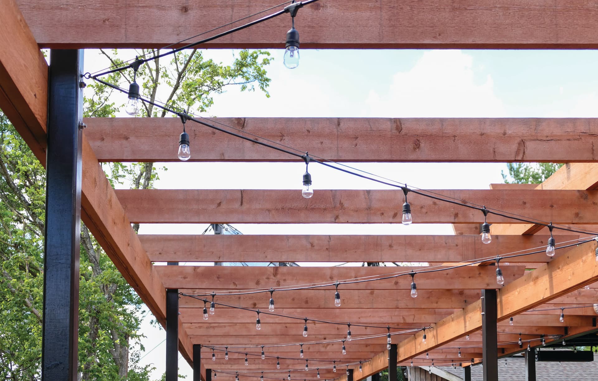 S14 string lights with weather resistant design
