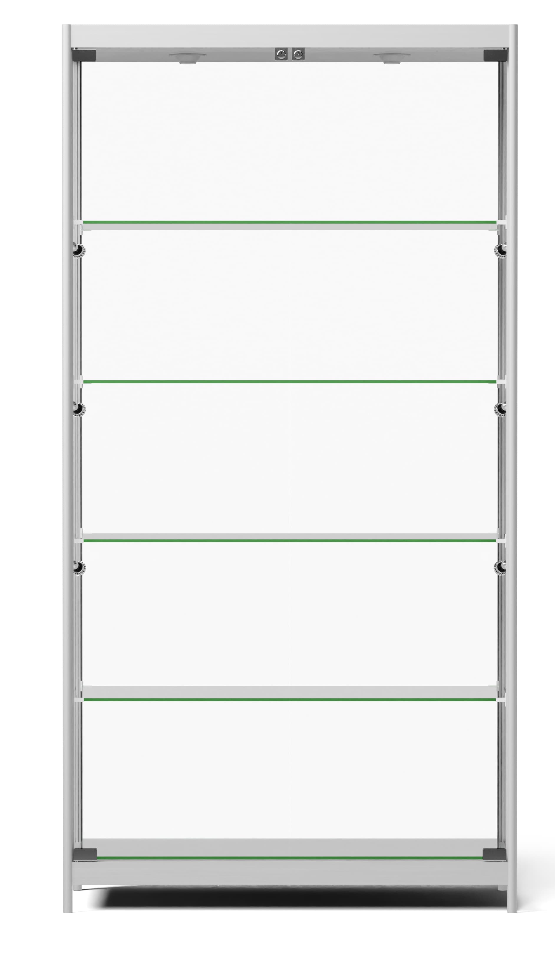 Silver LED Illuminated Display Cabinet