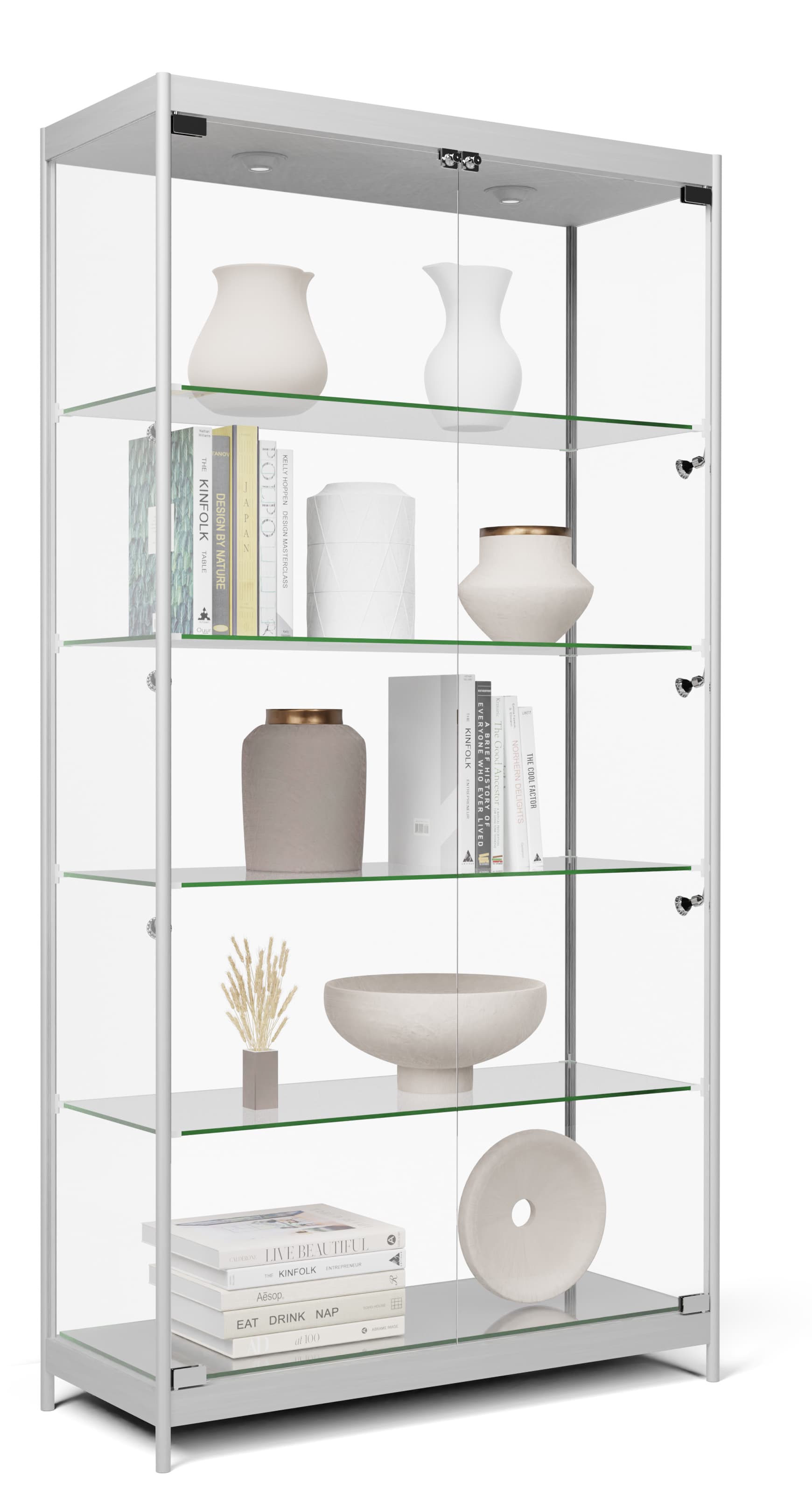 LED Illuminated Display Cabinet, Aluminum Frame
